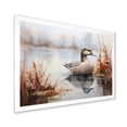 thumbnail image 2 of Designart "Misty Marsh Scene with Duck III" Animals Framed Wall Art Decor - Modern Farmhouse Grey Duck Entryway Framed Wall Art, 2 of 6