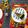 thumbnail image 2 of Colorful Fall Leaves Placemats 18X12 Inch Halloween Thanksgiving Linen Kitchen Table Mats Set of 4 Easy to Clean for Dining Table, 2 of 5