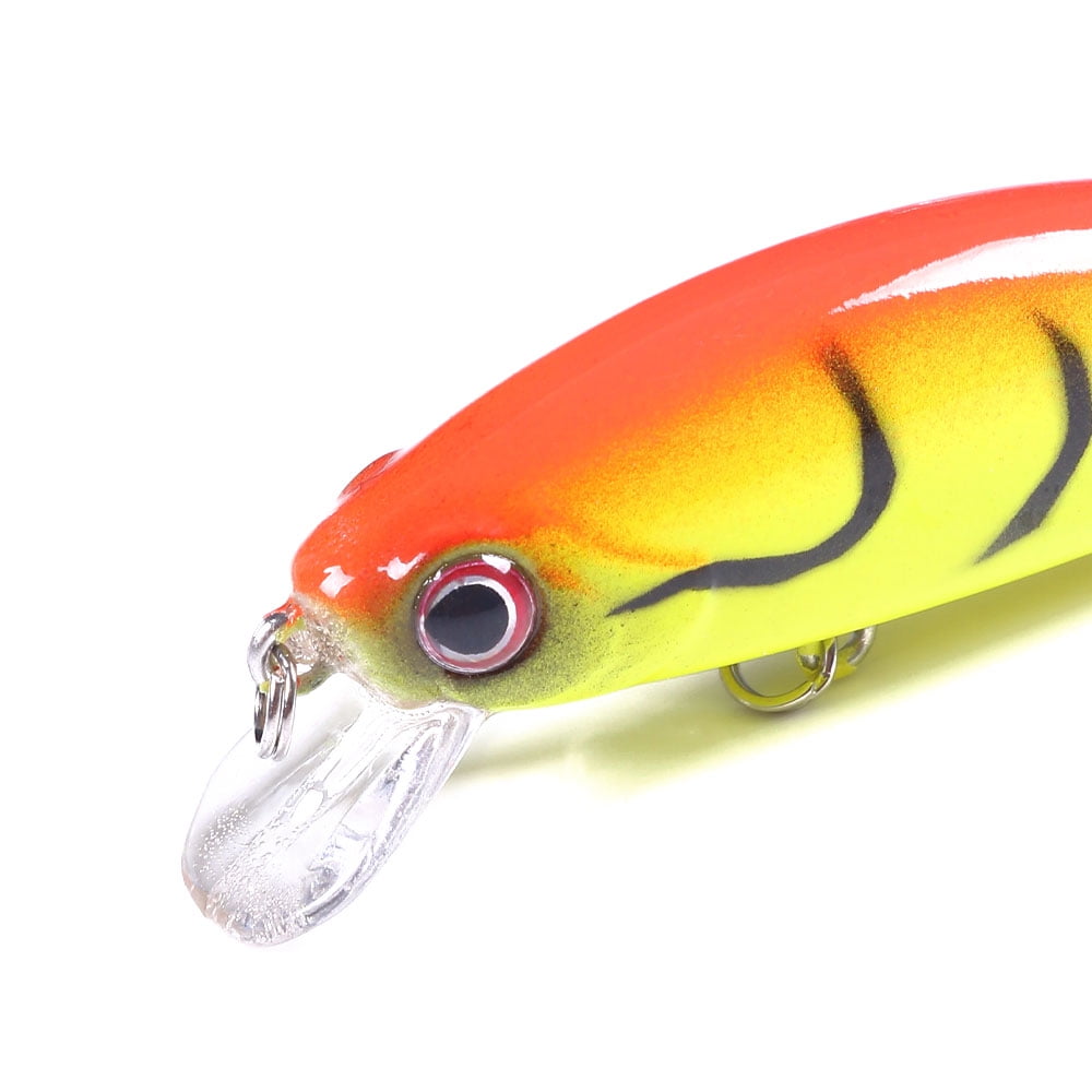 HENGJIA Fishing Lures Hard Bait Minnow VIB Lure with Treble Hook Life-Like Swimbait Fishing Bait Popper Crankbait Sinking Lure for Trout Bass Walleye Redfish, 9PCS