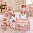 thumbnail image 2 of Dolls To Play Baby Doll Nursery Playset with Stroller, High Chair, Rocking Chair & Bed, Pink Floral Accessories Set, 2 of 8