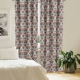 thumbnail image 2 of Ambesonne Paisley Curtains, Oriental Persian, Pair of 28"x84", Dried Rose Mauve, 2 of 5
