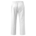 thumbnail image 5 of Razzly Apparel Athletic Fit Pants Men Mens Relaxed Fit Warm 42x29 Mens Pants Men Stretch Pants 6 Toe Band Mens Casual Pants Relaxed Fit Sports Pants for Men Relaxed Fit Pants Little Chinos(White,S), 5 of 5