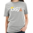 thumbnail image 2 of Plus Size Labor Day Graphic Design unisex Ring Combed Cotton Short Sleeve Deluxe Jersey T-Shirt - Heather Grey XL, 2 of 3