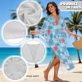 thumbnail image 4 of XYZCANDO Kaftan Dresses for Women V-Neck Swimsuit Cover Up Plus Size Beach Caftan Lounge Dress Flowy Batwing Sleeve Beach Cover Ups Octopuses Print Resort Wear for Travel Vacation, 4 of 7