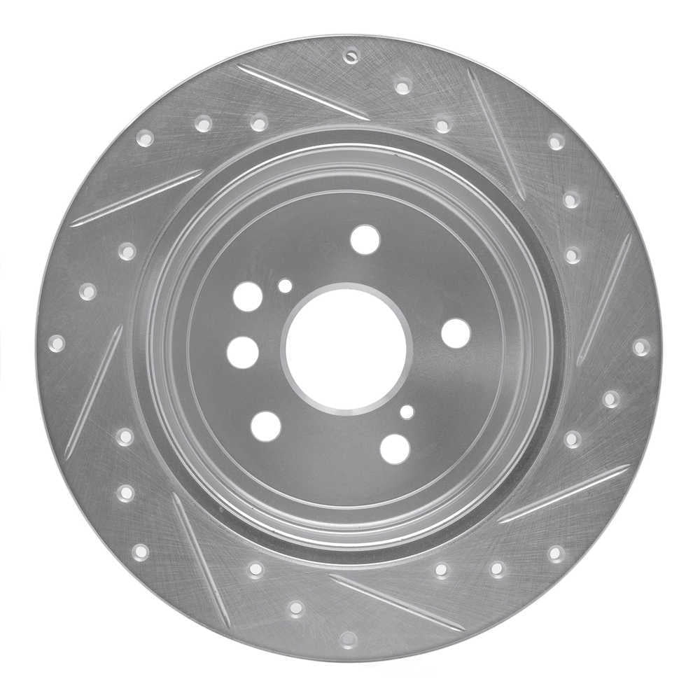Dynamic Friction Company 631-76132L DFC Brake Rotor - Drilled And Slotted - Silver
