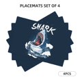 thumbnail image 3 of Placemats Set of 4 / 6, Shark Placemats for Dining Table Indoor/Outdoors Heat Resistant Washable Placemats 18" x 12", 3 of 8