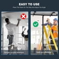 thumbnail image 4 of Accreate Heavy Duty Drywall Lift 150 Lb Capacity 16 Ft Commercial Ceiling Panel Hoist with 360 Degree Telescopic Arm and Locking Casters for 4x8 Ft Plasterboard Installation, 4 of 7
