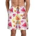thumbnail image 1 of Balery Watermelon Traje de Baño Estilo Hawaiano para Hombre, Shorts de Secado Rápido con Bolsillos-Small, 1 of 6