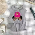 thumbnail image 2 of Girl Outfits Sleeveless Hooded Top and Shorts Two Piece Summer Sweatsuits Casual Sports Girl Clothes Grey 3-4 Years, 2 of 3