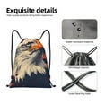 thumbnail image 5 of Bingfone American Bald Eagle A Drawstrings Backpacks Bags for Men Women Gym Drawstrings Bag-Small, 5 of 8