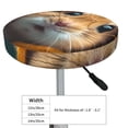 thumbnail image 3 of Salouo Modern Yellow Sweater Guinea Pig Pattern Bar Stool Cushion Cover, Round Crease-Resistant Stretchy Dustproof Stool Seat Slipcover for Bar Round Chair-14 inch, 3 of 6