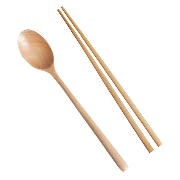 PTOOTP Reusable Camping Cutlery Chopsticks Spoons Set Plastic 1 Set