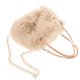 thumbnail image 2 of Bolso de mano de piel sintética de gran capacidad para mujer con cadena de perlas, bolso de hombro de felpa, elegante bolso de noche beige, 2 of 8