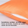 thumbnail image 4 of Flxxie Satin Pillowcases with Zipper Silky Soft Sateen Pillow Cases Covers Set of 2 (Queen, Orange), 4 of 5