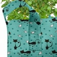 thumbnail image 2 of Cat Grow Bags 5-Pack, Mice Paw Prints Fun Cartoon, Heavyduty Fabric Pots with Handles for Plants, 2 Sizes, Seafoam Black White, by Ambesonne, 2 of 3