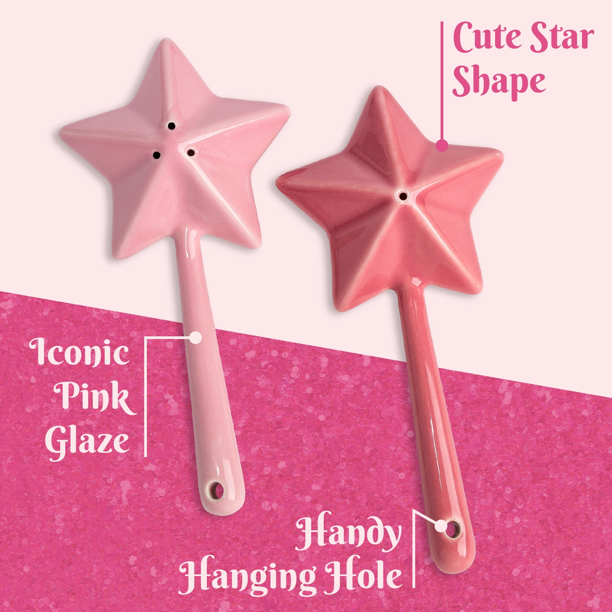Paris Hilton 2 Piece Star Wand Ceramic Salt and Pepper Shakers