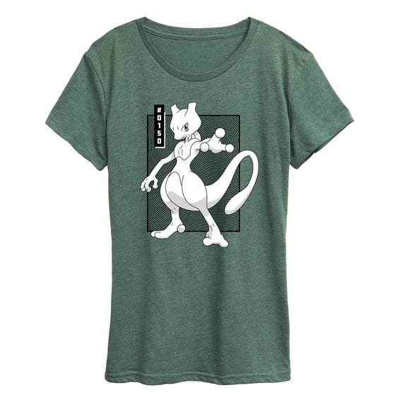 Pokémon - Mewtwo Pokedex Comic - Women's Short Sleeve Graphic T-Shirt