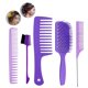 thumbnail image 2 of 1 juego de peines para cabello natural, largo, grueso y , cabello húmedo Púrpura Zulema Cepillo de peine de pelo hueco, 2 of 6