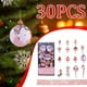 thumbnail image 3 of Decoraciones navideñas, adornos navideños, regalos navideños Juego de 30 adornos navideños con forma de bastón de caramelo y cinta. Combinación de bolas y cintas., 3 of 4