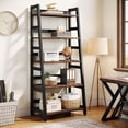 thumbnail image 4 of Tribesigns 5-Tier Bookshelf Industrial Bookcase, 5 Shelf Ladder Book Storage Organizer for Living Room, Home Office, 4 of 5