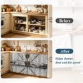 thumbnail image 4 of Farmhouse Gate Cabinet Curtains for Kitchen 35"W x 35"L, Vintage Country Grey Farmhouse Door Laundry Sink Cabinets Magic Tape Short Curtain Privacy Panel for Bathroom Vanity Cabinets, 4 of 9