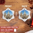 thumbnail image 3 of 3drose, Hungary, Budapest, Fishermans Bastion on Castle Hill - Eu13 Mgl0040 - Miva Stock, 3 inch Snowflake Porcelain Ornament, 3 of 7