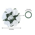 thumbnail image 3 of BalsaCircle 4 Silk Roses Flowers Candle Rings White, 3 of 8