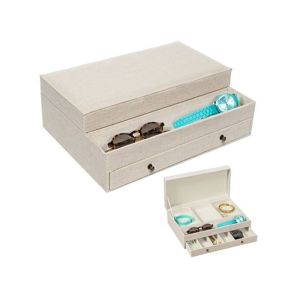 Loft By Richards 2 Pack Dresser Valet Jewelry Organizer Box W