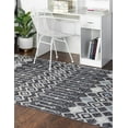 thumbnail image 3 of Rugs.com Eco Trellis Collection Rug – 10' x 13' Charcoal Gray Medium Rug Perfect For Living Rooms, Large Dining Rooms, Open Floorplans, 3 of 9