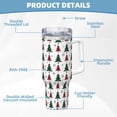 thumbnail image 5 of Lsque Buffalo Plaid Christmas Trees Pattern 40 OZ Ice Bully Cup with Handle and Straw, Double Wall Stainless Steel Tumbler Travel Coffee Cup with Lid for Christmas Present, 5 of 8