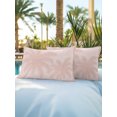 thumbnail image 6 of Outdoor Pillows Waterproof, Palm Tree Bedding Throw Pillows with Insert for Couch Sofa Bed, Pink Summer Tropical Plants Silhouettes 12x20 Inch Pillowcases Decorative Camping Patio Pillow Set of 2, 6 of 8