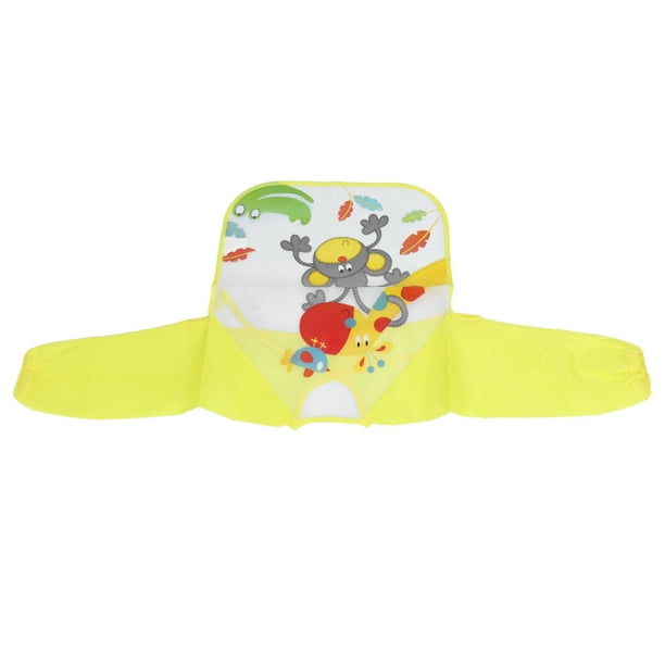 Baberos delantales para bebés, babero de manga larga para bebés, babero impermeable con mangas para bebés, mono de alimentación para niños pequeños, rendimiento sólido