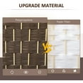 thumbnail image 4 of HOMCOM 6 Panel Room Divider, 6' Tall Folding Privacy Screen, Woven Freestanding Wood Partition for Home Office, Bedroom, Brown, 4 of 9
