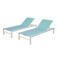 thumbnail image 6 of Iwicker Set of 2 Patio Aluminum Outdoor Chaise Lounge Chair, Sling Adjustable Patio Lounge Chair with Wheels for Outside, Mist, 6 of 7