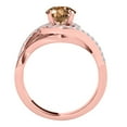 thumbnail image 3 of Aonejewelry 1.15 Ct. Created Morganite and Diamond Engagement Ring Crafted In 14k Solid Rose Gold, 3 of 4