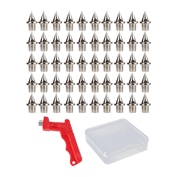 Spikes de calzado de pista de 50x de pista y cross country con espigas llave de llave de llave de llave de llave de para deportes de Rojo