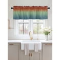 thumbnail image 2 of Valances for Windows Abstract Gradient Rod Pocket Cafe Window Treatments Valance Curtains for Kitchen Bathroom Laundry Basement Windows 42"x18", 2 of 9