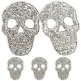 thumbnail image 1 of 5 parches bordados multifunción con diseño de calavera para decorar la espalda y reparar la espalda., 1 of 8