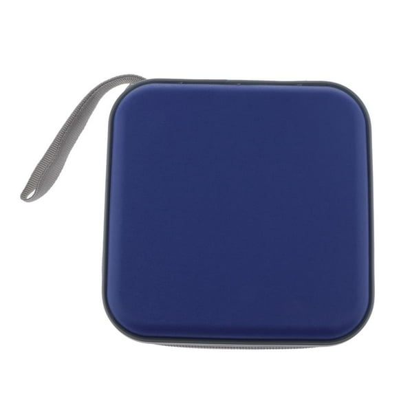 Milaget Travel Size CD Wallet Hard Case DVD Protector Carry Bag Pocket 40 Sleeve Blue