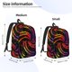 thumbnail image 2 of Disketp A Bright Abstract Mochila de Lona Estampada, Mochila Escolar de Viaje Ligera para Estudiantes y Portátil-Small, 2 of 5