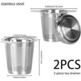thumbnail image 4 of SURJDE 2 Pcs Tea Infuser, Stainless Steel Tea Strainer Fine Mesh Tea Infuser Tea Steeper with Handle Tea Basket Infuser Tea Infuser for Loose Tea Steeper Fits Teapots Mugs, 4 of 7