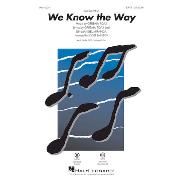 We Know The Way From Moana Roger Emerson Disney Choral Satb Walmart Com Walmart Com