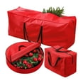 thumbnail image 6 of Riousery Christmas Tree Storage Bag Set for 7.5FT Artificial Tree, 3-Piece Large Capacity Waterproof Oxford Cloth Organizer, Red, 6 of 6