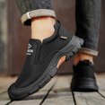 thumbnail image 6 of Men's Slip‑On Low‑Top Work Utility Shoes, Faux Leather Upper Round‑Toe Reinforced Toe Cap Rugged Block Outsole Comfort Footwear For Daily Work And Casual Wear, 6 of 7