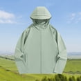 thumbnail image 4 of UTSJKR Men's Adjustable Drawstring Hem Packable Quick Dry Hooded Windbreaker, Casual Jacket, Travel Hiking Daily Outdoor Portable Wear Green XXL, 4 of 9