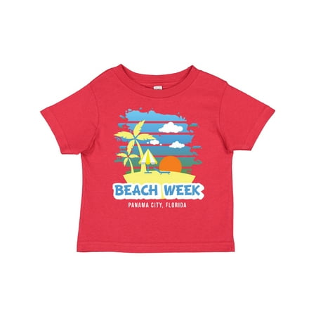 

Inktastic Beach Week Panama City Florida with Palm Trees Gift Toddler Boy Girl T-Shirt