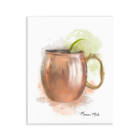 Stupell Industries Soft Hued Moscow Mule Food & Beverage Painting Unframed Art Print Wall Art, 11 x 14