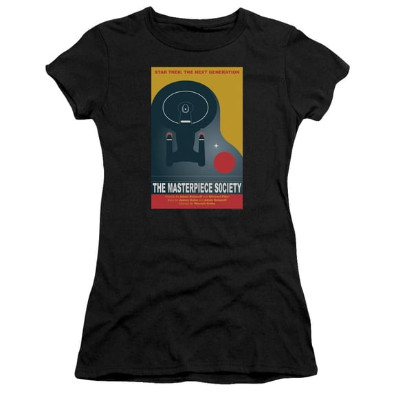 Star Trek Tng Season 5 Episode 13 Junior Women's Sheer T-Shirt Black