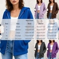 thumbnail image 3 of CBASIHI Womens Oversized Sweatshirts with Pockets- Casual Trendy Long Sleeve Fall Drawstring Drop Shoulder Zip Up Hoodies Hot Pink Size S, 3 of 8