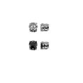 thumbnail image 1 of Pendiente de botón Yashi mujer sin perforar clips magnéticos circonita acero redondo 6 mm, 1 of 4